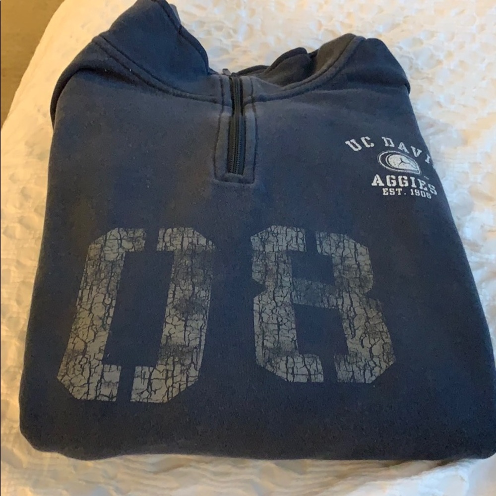 UC Davis 3/4 zip sweatshirt